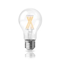 Λάμπα led filament edison 9W κοινή (αχλάδι) 2800K θερμό λευκό φως διάφανο γυαλί Ε27 Α60 ευρείας δέσμης 360° 840lumen 230V