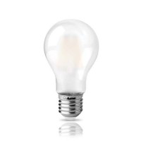 Λάμπα led filament edison κοινή (αχλάδι) 7W 4000K ενδιάμεσο φυσικό λευκό φως ματ (γαλακτούχο) γυαλί Ε27 Α60 ευρείας δέσμης 360° 620lumen 230V