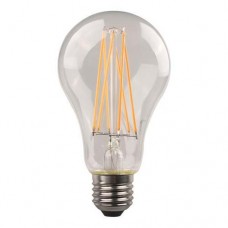 Λάμπα led κοινή (αχλάδι) 4,5W 2700K έντονο θερμό λευκό φως διάφανο γυαλί Ε27 Α60 filament edison crossed ευρείας δέσμης 360° 480lumen 220V