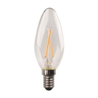 Λάμπα led κερί (κεράκι) 4,5W 4000K ενδιάμεσο λευκό φως διάφανο γυαλί Ε14 C37 filament edison crossed ευρείας δέσμης 360° 480lumen 220V