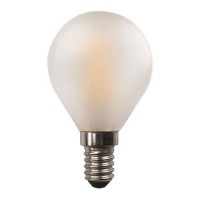 Λάμπα led σφαιρική (μπαλάκι) E14 4,5W 3000K θερμό λευκό φως ματ (γαλακτούχο) γυαλί G45 filament edison crossed 360° 480lumen 220V