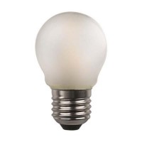 Λάμπα led σφαιρική (μπαλάκι) E27 4,5W 3000K θερμό λευκό φως ματ (γαλακτούχο) γυαλί G45 filament edison crossed 360° 480lumen 220V