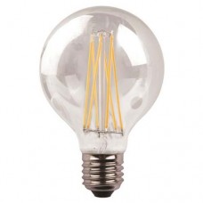 Λάμπα led γλόμπος (globe) Φ95 E27 8W 3000K θερμό λευκό φως διάφανο γυαλί G95 filament edison crossed 360° 1055lumen 220V