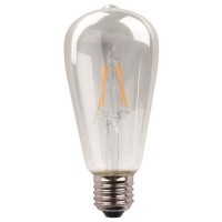 Λάμπα led αβοκάντο ST64 E27 11W 6500K ψυχρό λευκό φως ντιμαριζόμενη (dimmable) διάφανο γυαλί filament edison crossed 360° 1600lumen 220V