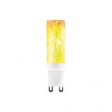 Λάμπα led 0,8W G9 με εφέ φλόγας έντονο θερμό λευκό φως 1500Κ διακοσμητική flame 360⁰ 220V
