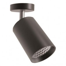 Φωτιστικό σπότ (spot) led 10W ενδιάμεσο λευκό φως 4000Κ οροφής μονόφωτo κινητό κυλινδρικό χρώματος μαύρο αλουμινίου 16cm x 6cm 850lumens