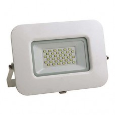 Προβολέας led 30W smd ενδιάμεσο λευκό φώς 4000Κ extra slim 19,2cm x 15,7cm τύπου tablet αλουμινίου λευκό σώμα στεγανός αδιάβροχος IP65 2850lumens