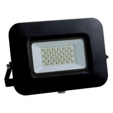 Προβολέας led 30W smd ενδιάμεσο λευκό φώς 4000Κ extra slim 19,2cm x 15,7cm τύπου tablet μαύρο σώμα αλουμινίου στεγανός αδιάβροχος IP65 2850lumens