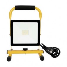 Προβολέας led smd 10W φορητός 4000Κ ενδιάμεσο λευκό φως αλουμινίου με χερούλι επαγγελματικός 800lumens στεγανός IP65 και καλώδιο 1,5 μέτρο διατομής 3X1mm   