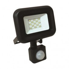 Προβολέας led 10W smd ενδιάμεσο λευκό 4000Κ με περιστρεφόμενο ανιχνευτή φωτοκύτταρο κίνησης αλουμινίου μαύρος στεγανός IP44 1050lumens