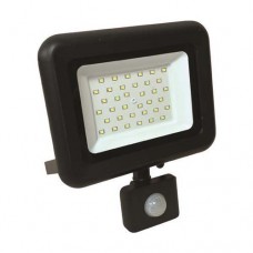Προβολέας led 30W smd με περιστρεφόμενο ανιχνευτή φωτοκύτταρο κίνησης θερμό λευκό 3000Κ αλουμινίου μαύρος στεγανός IP44 2850lumens
