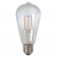 ΛΑΜΠΑ LED 4W (4WATT) ΔΙΑΚΟΣΜΗΤΙΚΗ FILAMENT - EDISON AΒΟΚΑΝΤΟ ST64 ΔΙΑΦΑΝΗ Ε27 2700Κ ΘΕΡΜΟ ΛΕΥΚΟ ΦΩΣ 440 lumens