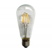 ΛΑΜΠΑ LED ΔΙΑΚΟΣΜΗΤΙΚΗ FILAMENT 10W (ΑΠΟΔΟΣΗ 100W) ΝΤΙΜΑΡΙΖΟΜΕΝΗ (DIMMABLE) ΑΒΟΚΑΝΤΟ Φ64 ΔΙΑΦΑΝΗ Ε27 3000Κ ΘΕΡΜΟ ΛΕΥΚΟ ΦΩΣ