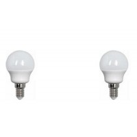 ΛΑΜΠΑ LED ΣΦΑΙΡΙΚΗ 5W 2τεμ. Ε14 220-240V ΨΥΧΡΟ ΛΕΥΚΟ 6500Κ