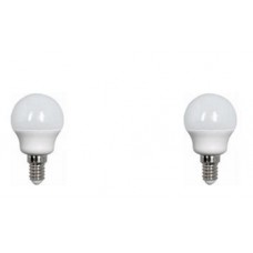 ΛΑΜΠΑ LED ΣΦΑΙΡΙΚΗ 5W 2τεμ. Ε14 220-240V ΨΥΧΡΟ ΛΕΥΚΟ 6500Κ