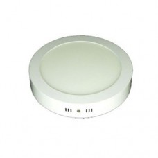 ΦΩΤΙΣΤΙΚΟ LED PANEL 24W (24WATT) ΕΝΔΙΑΜΕΣΟ ΛΕΥΚΟ ΦΩΣ 4000Κ ΕΠΙΤΟΙΧΟ (ΕΞΩΤΕΡΙΚΟ) ΑΛΟΥΜΙΝΙΟΥ Φ30cm ΣΤΡΟΓΓΥΛΟ ΛΕΥΚΟ ΣΤΕΦΑΝΙ 1800lumens