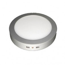 ΦΩΤΙΣΤΙΚΟ LED PANEL 20W (20WATT) ΕΝΔΙΑΜΕΣΟ ΛΕΥΚΟ ΦΩΣ 4000Κ ΕΠΙΤΟΙΧΟ (ΕΞΩΤΕΡΙΚΟ) ΑΛΟΥΜΙΝΙΟΥ Φ22cm ΣΤΡΟΓΓΥΛΟ ΓΚΡΙ (SILVER MAT) ΣΤΕΦΑΝΙ 1700lumens 