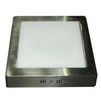 ΦΩΤΙΣΤΙΚΟ LED PANEL 12W (12WATT) ΨΥΧΡΟ ΛΕΥΚΟ ΦΩΣ 6000Κ ΕΠΙΤΟΙΧΟ (ΕΞΩΤΕΡΙΚΟ) ΑΛΟΥΜΙΝΙΟΥ 17Χ17cm ΤΕΤΡΑΓΩΝΟ ΝΙΚΕΛ ΜΑΤ (ΣΑΤΙΝΕ) ΣΤΕΦΑΝΙ 960lumens