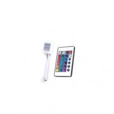 ΑΣΥΡΜΑΤΟ DIMMER - CONTROLLER ΜΕ ΤΗΛΕΧΕΙΡΙΣΤΗΡΙΟ (24 ΕΠΙΛΟΓΕΣ ΧΡΩΜΑΤΩΝ) IR 72W 12V DC - 144W 24V DC ΓΙΑ LED RGB (ΕΝΑΛΛΑΓΗΣ ΧΡΩΜΑΤΩΝ) ΤΑΙΝΙΑΣ