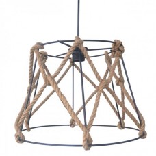 ΦΩΤΙΣΤΙΚΟ ΜΟΝΟΦΩΤΟ Ε27 ΚΡΕΜΑΣΤΟ VINTAGE - RETRO Φ38cm ΜΕΤΑΛΛΙΚΟ ΜΑΥΡΟ ΜΕ ΣΧΟΙΝΙ ΓΙΑ ΛΑΜΠΕΣ EDISON - LED FILAMENT