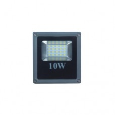ΠΡΟΒΟΛΕΑΣ LED SMD 10W ΕΝΔΙΑΜΕΣΟ ΛΕΥΚΟ ΦΩΣ 4000Κ ΑΛΟΥΜΙΝΙΟΥ ΓΚΡΙ ΣΤΕΓΑΝΟΣ IP65 1000 lumens 240V  