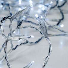 Χριστουγεννιάτικα led λαμπάκια 240 τεμαχίων ψυχρό λευκό με πρόγραμμα και διάφανο καλώδιο 1495cm στεγανά IP44