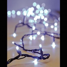 Χριστουγεννιάτικα led λαμπάκια (φωτάκια) 1200 τεμαχίων ψυχρό λευκό σε σειρά σταθερά και πράσινο καλώδιο 6295cm στεγανά IP44