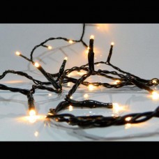 Χριστουγεννιάτικα led λαμπάκια (φωτάκια) 1200 τεμαχίων θερμό λευκό σε σειρά σταθερά και πράσινο καλώδιο 6295cm στεγανά IP44