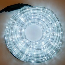 Φωτοσωλήνας led 10 μέτρα στρόγγυλος με 24 led λαμπάκια ανά μέτρο ψυχρό λευκό σε blister (έτοιμη συσκευασία) στεγανός IP44