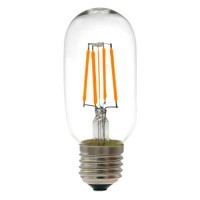 Λάμπα led filament edison σωληνωτή 4W Ε27 11cm 2700K θερμό λευκό φως T45 ευρείας δέσμης 360° 440lumen 230V
