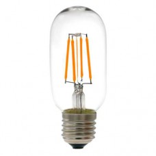Λάμπα led filament edison σωληνωτή 4W Ε27 11cm 2700K θερμό λευκό φως T45 ευρείας δέσμης 360° 440lumen 230V