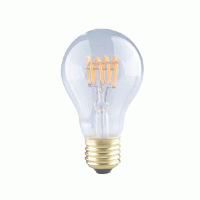 Λάμπα led filament edison με σπιραλ (spiral) σχέδιο κοινή αχλάδι A60 6W Ε27 2700K θερμό λευκό φως ευρείας δέσμης 360° 540lumen 230V
