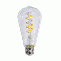 Λάμπα led filament edison αβοκάντο με σπιραλ (spiral) σχέδιο 6W Ε27 14,5cm 2700K θερμό λευκό φως ST64 ευρείας δέσμης 360° 540lumen 230V