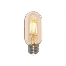 Λάμπα led filament edison σωληνωτή 4W ντιμαριζόμενη (dimmable) χρυσό γυαλί Ε27 2400K θερμό λευκό φως 11cm Τ45 ευρείας δέσμης 360° 360lumen 230V
