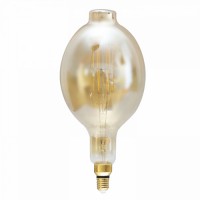 Λάμπα led filament edison giant (γίγας) 37cm επαγγελματική E27 BΤ180 8W ντιμαριζόμενη (dimmable) χρυσό (μελί) γυαλί 2400K θερμό λευκό φως ευρείας δέσμης 360° 690lumen 230V