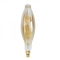 Λάμπα led filament edison giant (γίγας) 35cm επαγγελματική E27 3.5K 8W ντιμαριζόμενη (dimmable) χρυσό (μελί) γυαλί 2400K θερμό λευκό φως ευρείας δέσμης 360° 690lumen 230V