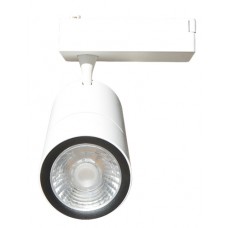 Led σπότ (spot) ράγας 2 γραμμών 20W (watt) λευκό αλουμινίου ενδιάμεσο λευκό φως 4000Κ Φ9cm στενής δέσμης 24° 1800lumen 265V
