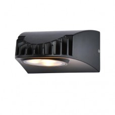 Φωτιστικό led 6W εξωτερικού χώρου απλίκα τοίχου θερμό λευκό φως 3000Κ αλουμινίου μαύρο χρώμα αρχιτεκτονικού στυλ στεγανό IP54 11,4 Χ 10,9cm 360lumen