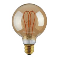 Λάμπα led filament edison γλόμπος Φ125cm 5W ντιμαριζόμενη (dimmable) χρυσό γυαλί και σχέδιο Ε27 2000K θερμό λευκό φως ευρείας δέσμης 330° 300lumen 230V