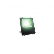 Προβολέας led slim smd 10W (10 watt) πράσινο φώς για κήπους 220V μαύρος αλουμινίου στεγανός αδιάβροχος IP65 20 x 13cm