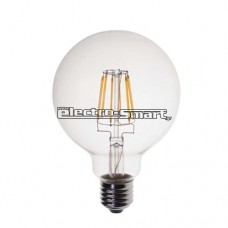 ΛΑΜΠΕΣ LED ΔΙΑΚΟΣΜΗΤΙΚΕΣ FILAMENT ΓΛΟΜΠΕ (GLOBE) E27 ΔΙΑΦΑΝΕΣ ΘΕΡΜΟ ΛΕΥΚΟ 3000Κ