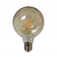 ΛΑΜΠΑ LED ΔΙΑΚΟΣΜΗΤΙΚΗ FILAMENT - EDISON 10W (ΑΠΟΔΟΣΗ 100W) Φ95 ΝΤΙΜΑΡΙΖΟΜΕΝΗ (DIMMABLE) ΓΛΟΜΠΕ (GLOBE) ΧΡΥΣΟ (GOLD) ΓΥΑΛΙ Ε27 2400Κ ΘΕΡΜΟ ΛΕΥΚΟ ΦΩΣ