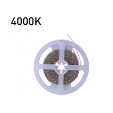 LED ΤΑΙΝΙΑ 12V DC 10W /m LED2835 120° ΑΔΙΑΒΡΟΧH (ΣΤΕΓΑΝΗ) IP54 ΕΥΚΑΜΠΤΗ ΑΥΤΟΚΟΛΛΗΤΗ ΟΥΔΕΤΕΡΟ ΕΝΔΙΑΜΕΣΟ ΛΕΥΚΟ ΦΩΣ 4000Κ