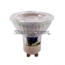 ΛΑΜΠΑ LED GU10 COB 5W (ΑΠΟΔΟΣΗ 50W) 30° 220-240V ΘΕΡΜΟ ΛΕΥΚΟ 3000Κ