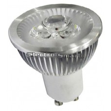 ΛΑΜΠΑ  LED ΙΣΧΥΟΣ 3X1W (3W) ΑΠΟΔΟΣΗ 30W GU10 220-240V  ΘΕΡΜΟ ΛΕΥΚΟ 3000Κ