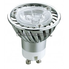 ΛΑΜΠΑ  LED ΙΣΧΥΟΣ ΑΛΟΥΜΙΝΙΟΥ 3X1W (3W) GU10 220-240V  ΘΕΡΜΟ ΛΕΥΚΟ 2700Κ