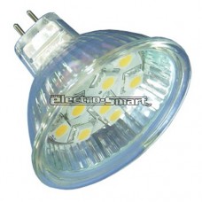 ΛΑΜΠΑ  LED SMD 3W MR16 12V AC/DC  ΨΥΧΡΟ ΛΕΥΚΟ 6500Κ